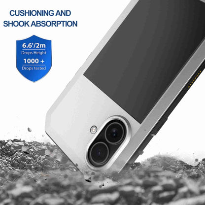 For iPhone 16 Plus RedPepper Triple-proof Metal Phone Case(Silver) - iPhone 16 Plus Cases by RedPepper | Online Shopping UK | buy2fix