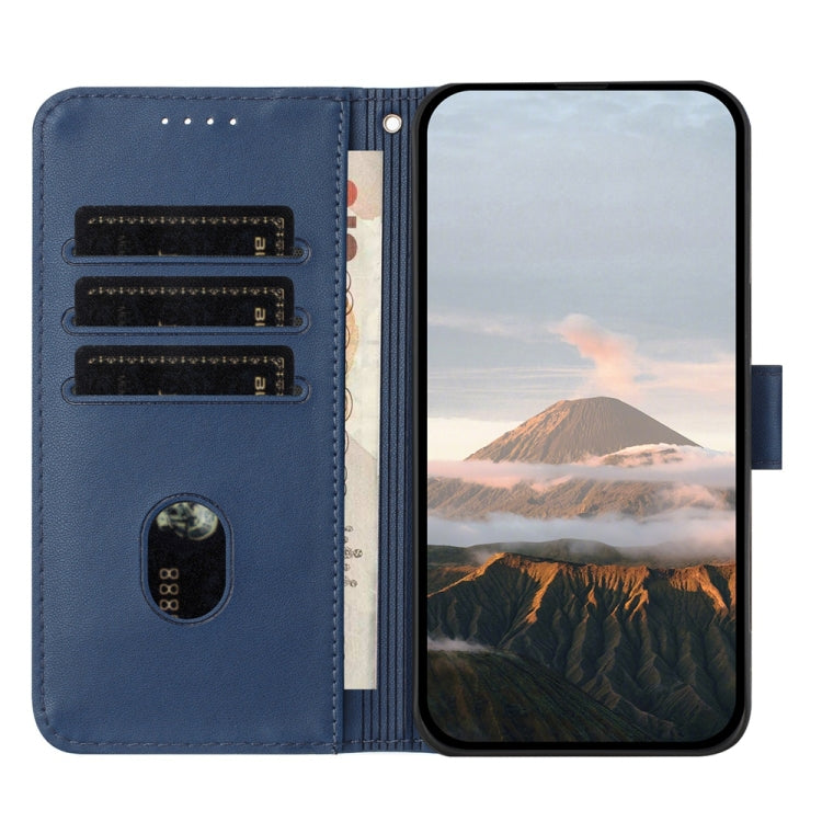 For Samsung Galaxy S25+ 5G Triangle Pattern Buckle Clasp Leather Phone Case(Royal Blue) - Galaxy S25+ 5G Cases by buy2fix | Online Shopping UK | buy2fix