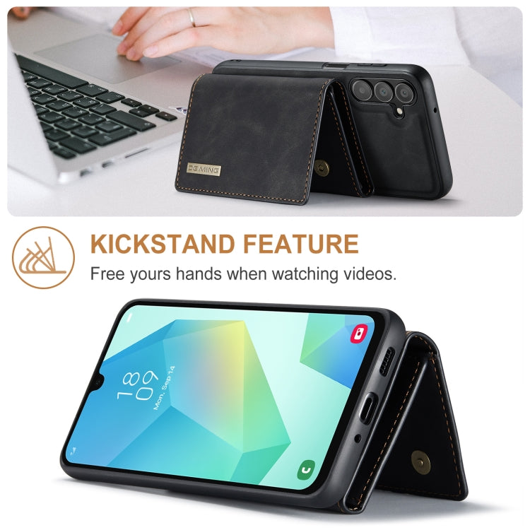 For Samsung Galaxy A16 5G DG.MING M1 Series 3-Fold Multi Card Wallet + Magnetic Phone Case(Black) - Galaxy Phone Cases by DG.MING | Online Shopping UK | buy2fix