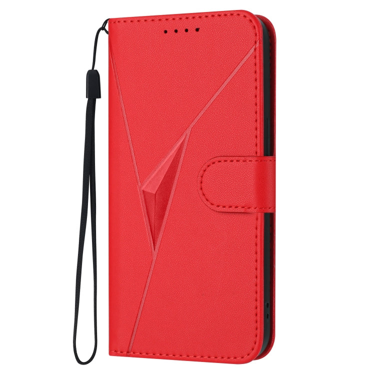 For OnePlus 11 Triangle Pattern Buckle Clasp Leather Phone Case(Red) - OnePlus Cases by buy2fix | Online Shopping UK | buy2fix