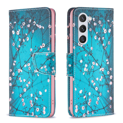 For Samsung Galaxy S25 5G Colored Drawing Pattern Leather Phone Case(Plum Blossom) - Galaxy S25 5G Cases by buy2fix | Online Shopping UK | buy2fix