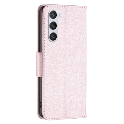 For Samsung Galaxy S25 5G Litchi Texture Pure Color Flip Leather Phone Case(Rose Gold) - Galaxy S25 5G Cases by buy2fix | Online Shopping UK | buy2fix