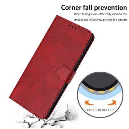 For Samsung Galaxy S25 / S24 5G Solid Calf Texture Flip Leather Phone Case(Red) - Galaxy S25 5G Cases by buy2fix | Online Shopping UK | buy2fix