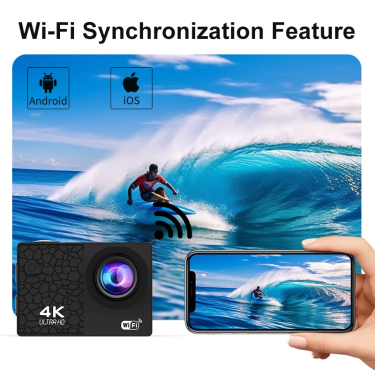 I5-360 2.0 inch IPS HD Screen Wide Angle 4K Action Camera, Specification:without Remote Control - Video Cameras by buy2fix | Online Shopping UK | buy2fix