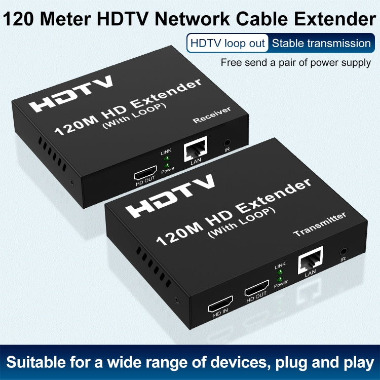 120m HDTV Network Extender(US Plug) - Amplifier by buy2fix | Online Shopping UK | buy2fix