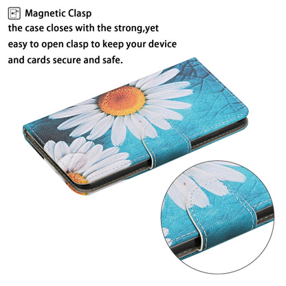 For Samsung Galaxy S25 5G Colored Drawing Pattern Leather Phone Case(Chrysanthemum) - Galaxy S25 5G Cases by buy2fix | Online Shopping UK | buy2fix