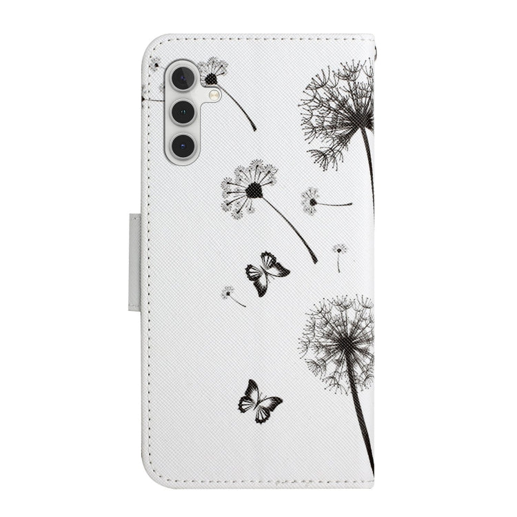 For Samsung Galaxy S25+ 5G Colored Drawing Pattern Leather Phone Case(Dandelion) - Galaxy S25+ 5G Cases by buy2fix | Online Shopping UK | buy2fix