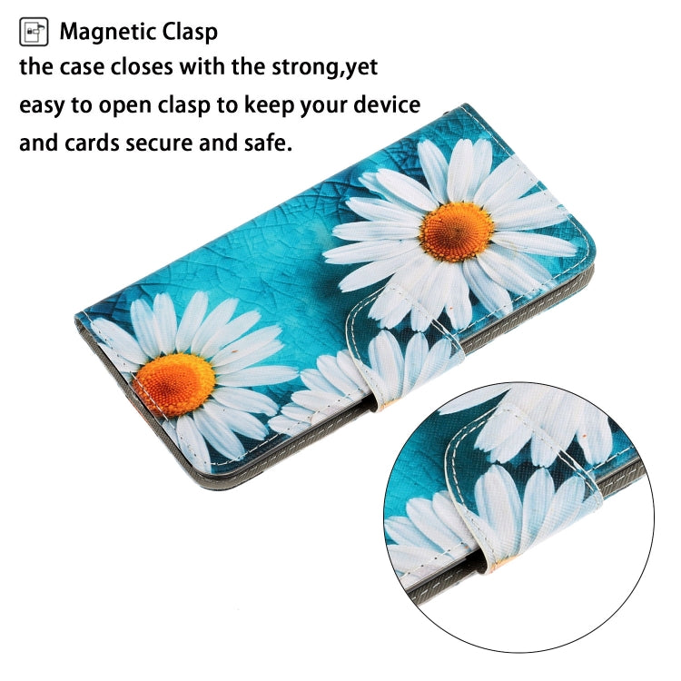 For Samsung Galaxy S25 Ultra 5G Colored Drawing Pattern Leather Phone Case(Daisy) - Galaxy S25 Ultra 5G Cases by buy2fix | Online Shopping UK | buy2fix