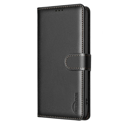 For OnePlus 13 Litchi Texture RFID Anti-theft Leather Phone Case(Black) - OnePlus Cases by buy2fix | Online Shopping UK | buy2fix