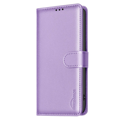 For OnePlus 13 Litchi Texture RFID Anti-theft Leather Phone Case(Purple) - OnePlus Cases by buy2fix | Online Shopping UK | buy2fix