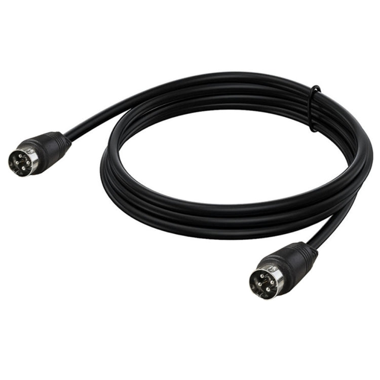 MD DIN 4 Pin Male to Male AC/DC Power Audio Adapter Cable, Length:0.5m(Black) - Microphone Audio Cable & Connector by buy2fix | Online Shopping UK | buy2fix