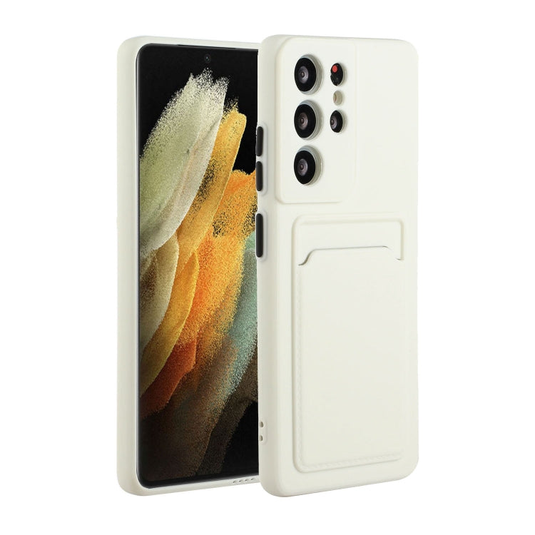 For Samsung Galaxy S25 Ultra 5G Card Slot Design Shockproof TPU Phone Case(White) - Galaxy S25 Ultra 5G Cases by buy2fix | Online Shopping UK | buy2fix