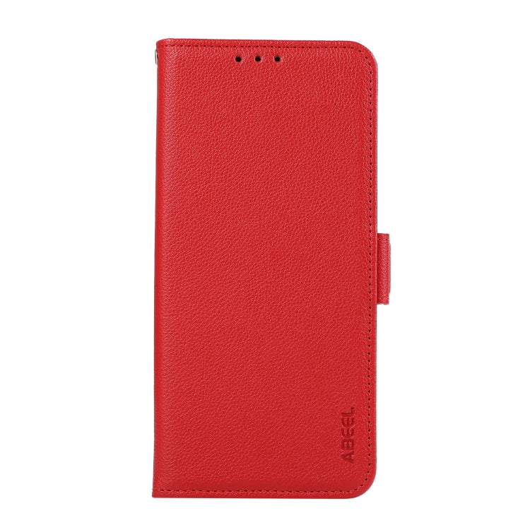 For OnePlus 13 ABEEL Side-Magnetic Litchi Pattern Leather RFID Phone Case(Red) - OnePlus Cases by buy2fix | Online Shopping UK | buy2fix