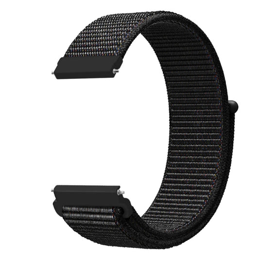 For Samsung Galaxy Watch 42mm Nylon Braided Watch Band(Black) - Watch Bands by buy2fix | Online Shopping UK | buy2fix
