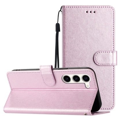 For Samsung Galaxy S25 5G Silk Texture Horizontal Flip Leather Phone Case(Rose Pink) - Galaxy S25 5G Cases by buy2fix | Online Shopping UK | buy2fix