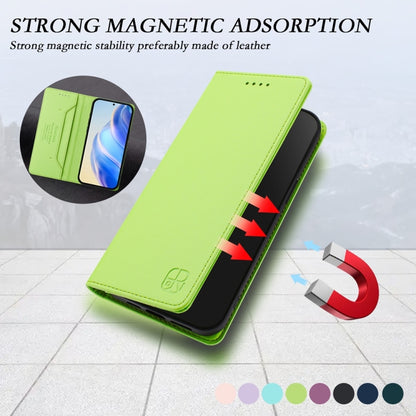 For OnePlus 13 RC01 Dual-Folded Magnetic Suction RFID Leather Phone Case(Grass Green) - OnePlus Cases by buy2fix | Online Shopping UK | buy2fix