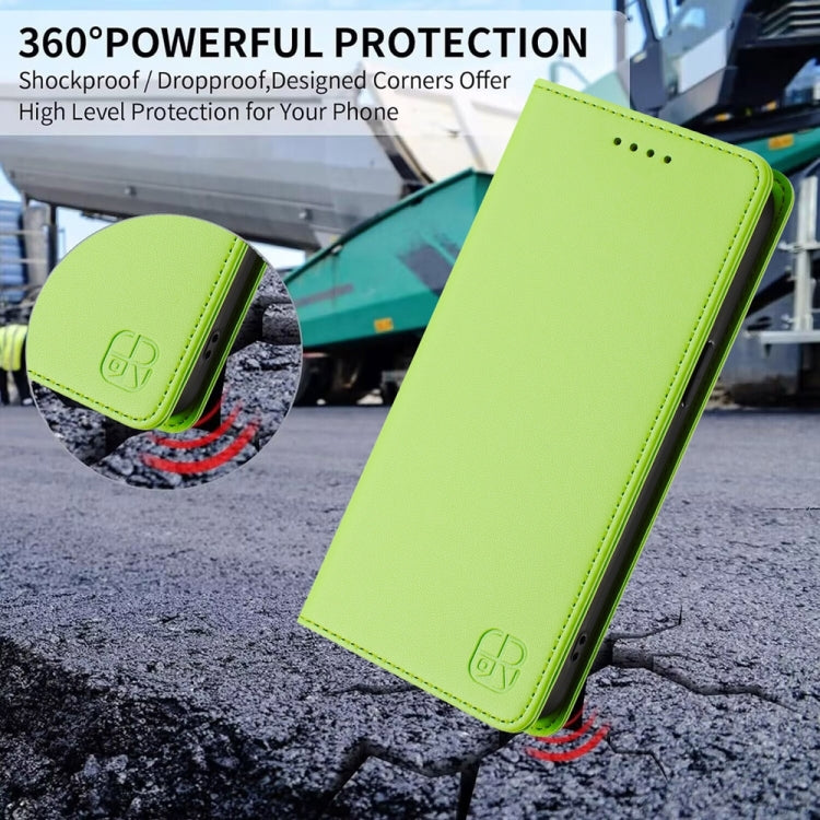 For OnePlus 13 RC01 Dual-Folded Magnetic Suction RFID Leather Phone Case(Grass Green) - OnePlus Cases by buy2fix | Online Shopping UK | buy2fix