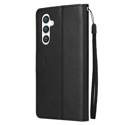 For Samsung Galaxy S25+ 5G 3-Card Slots Multifunctional Leather Phone Case(Black) - Galaxy S25+ 5G Cases by buy2fix | Online Shopping UK | buy2fix