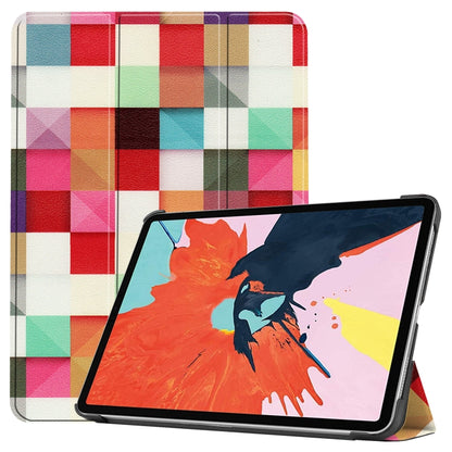 For iPad Air 11 2024 / 2022 / 2020 10.9 Colored Drawing Horizontal Flip Leather Case with Three-folding Holder & Sleep / Wake-up Function(Magic Cube) - iPad Air (2022) / (2020) 10.9 Cases by buy2fix | Online Shopping UK | buy2fix