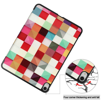 For iPad Air 11 2024 / 2022 / 2020 10.9 Colored Drawing Horizontal Flip Leather Case with Three-folding Holder & Sleep / Wake-up Function(Magic Cube) - iPad Air (2022) / (2020) 10.9 Cases by buy2fix | Online Shopping UK | buy2fix