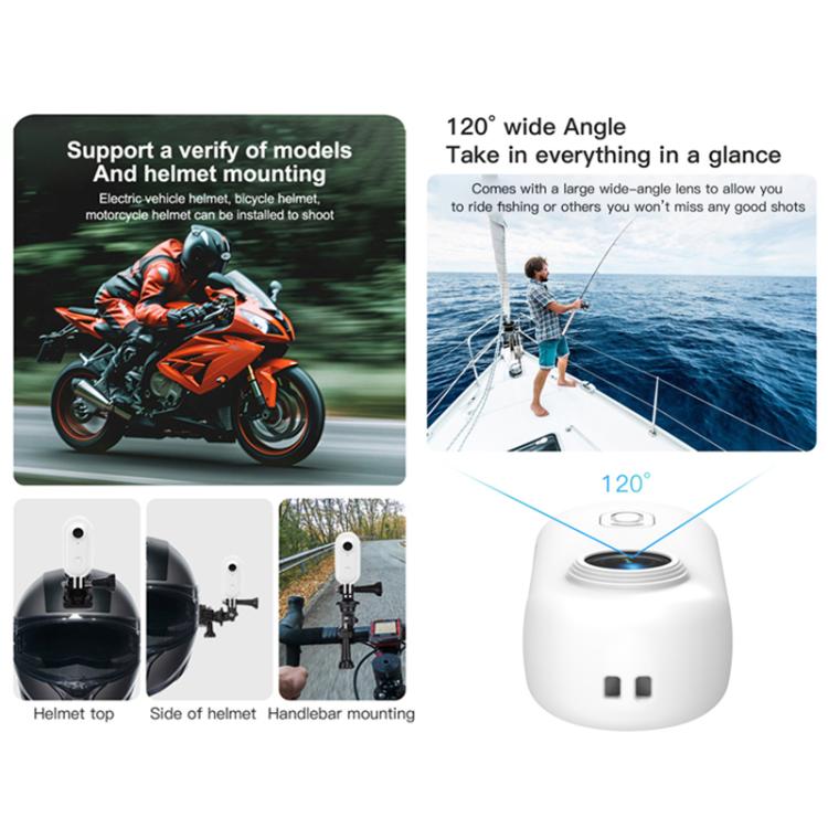 H88 1080P Thumb Sports Camera Mini WiFi Camera, Specification:Standard Version(White) - Video Cameras by buy2fix | Online Shopping UK | buy2fix