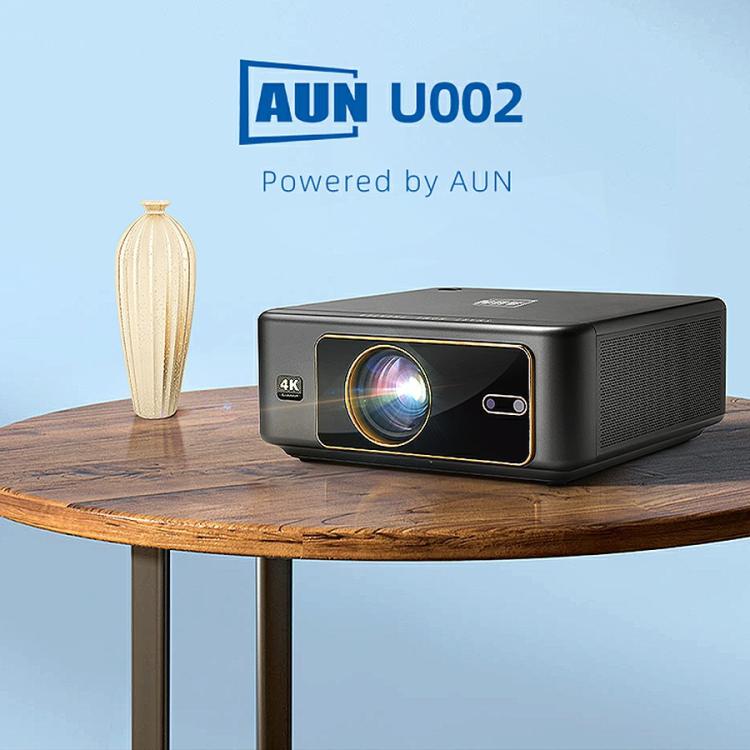 AUN U002 1920x1080P 970ANSI Android 12 Home Theater Smart Projector, EU Plug(Dark Grey) - LED Projector by AUN | Online Shopping UK | buy2fix