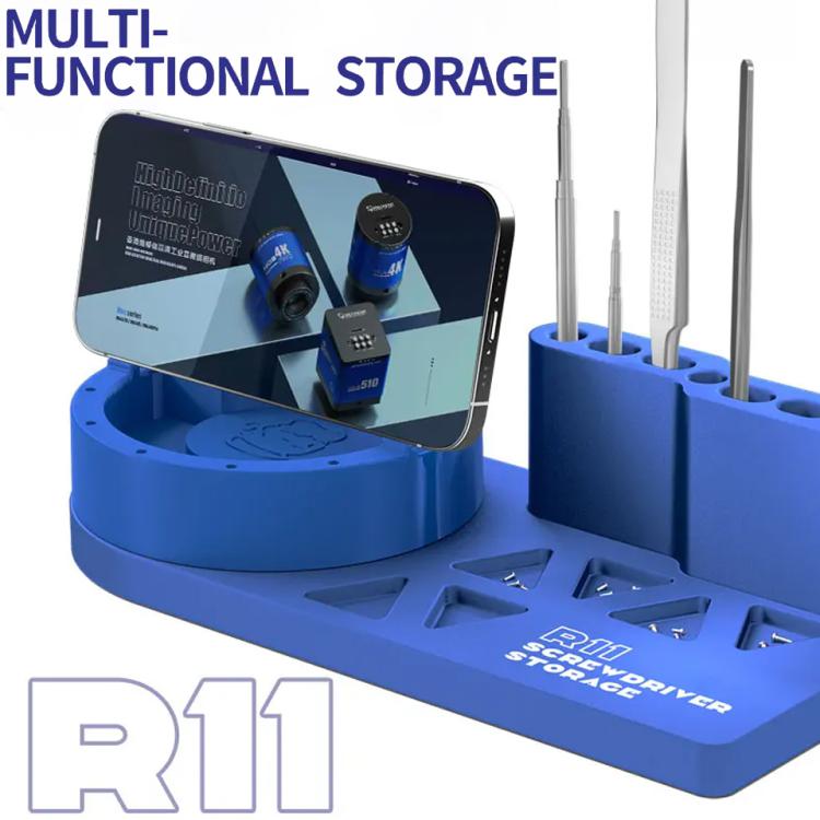 Mechanic R11 Tweezer / Screwdriver Aluminum Alloy Storage Rack with Phone Holder Function - Tool Boxes & Bags by MECHANIC | Online Shopping UK | buy2fix