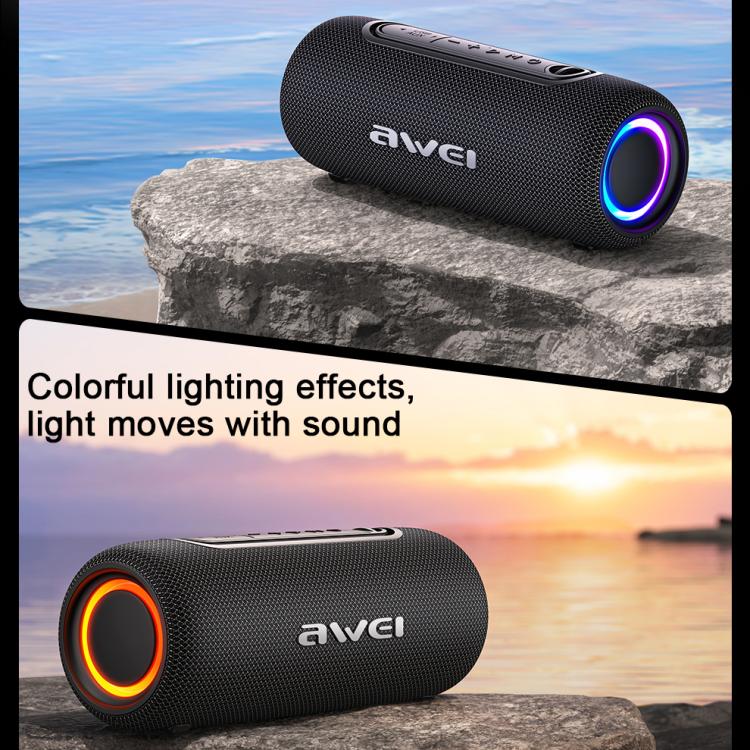 awei KA8 7W Portable Bluetooth Speaker with RGB Light(Black) - Desktop Speaker by awei | Online Shopping UK | buy2fix