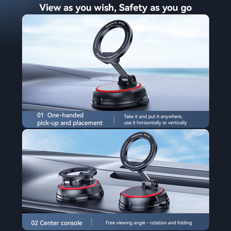 Yesido C219 Suction Cup Car MagSafe Magnetic Mobile Phone Holder(Black) - Universal Car Holders by Yesido | Online Shopping UK | buy2fix