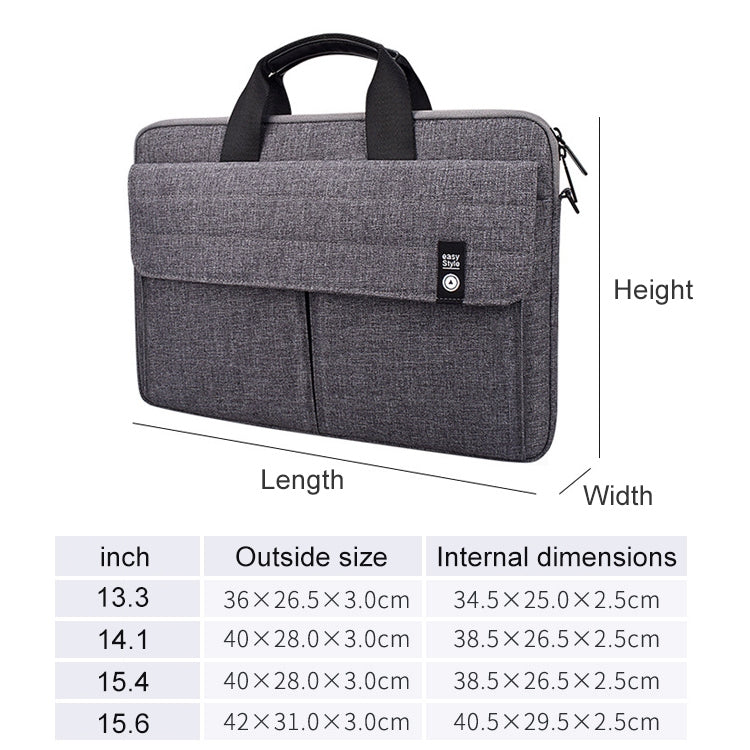 ST08 Handheld Briefcase Carrying Storage Bag with Shoulder Strap for 15.6 inch Laptop(Grey) - 15.6 - 17 inch by buy2fix | Online Shopping UK | buy2fix