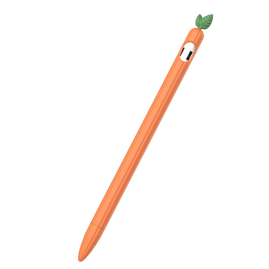 For Apple Pencil 1 Contrasting Color Mint Leaf Silicone Non-slip Protective Cover(Orange) - Pencil Accessories by buy2fix | Online Shopping UK | buy2fix