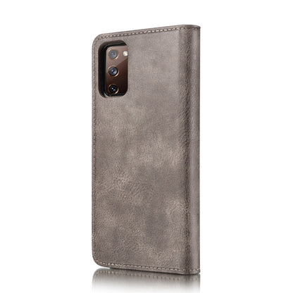 For Samsung Galaxy S20 FE DG.MING Crazy Horse Texture Flip Detachable Magnetic Leather Case with Holder & Card Slots & Wallet(Grey) - Galaxy S20 FE Cases by DG.MING | Online Shopping UK | buy2fix