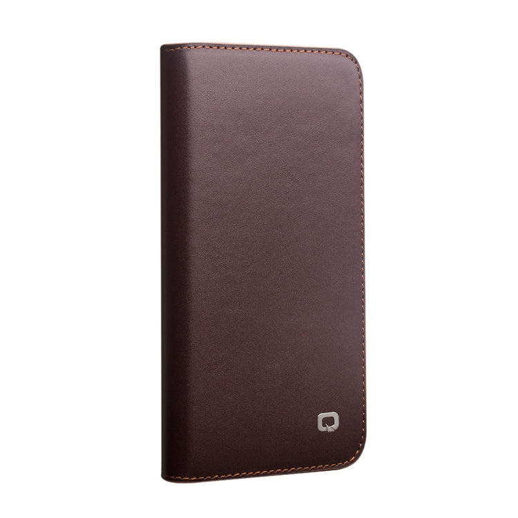 For iPhone 12 / 12 Pro QIALINO Business Horizontal Flip Leather Case with Holder & Card Slots & Wallet(Brown) - iPhone 12 / 12 Pro Cases by QIALINO | Online Shopping UK | buy2fix
