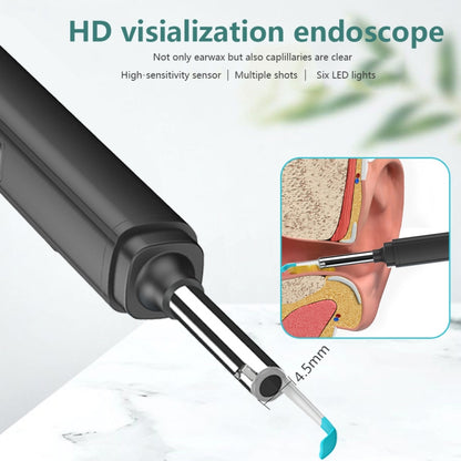 H02006 WiFi Smart Visual Ear Pick HD Digital Mouth Nose Ear Endoscope (Black) - Ear Care Tools by buy2fix | Online Shopping UK | buy2fix