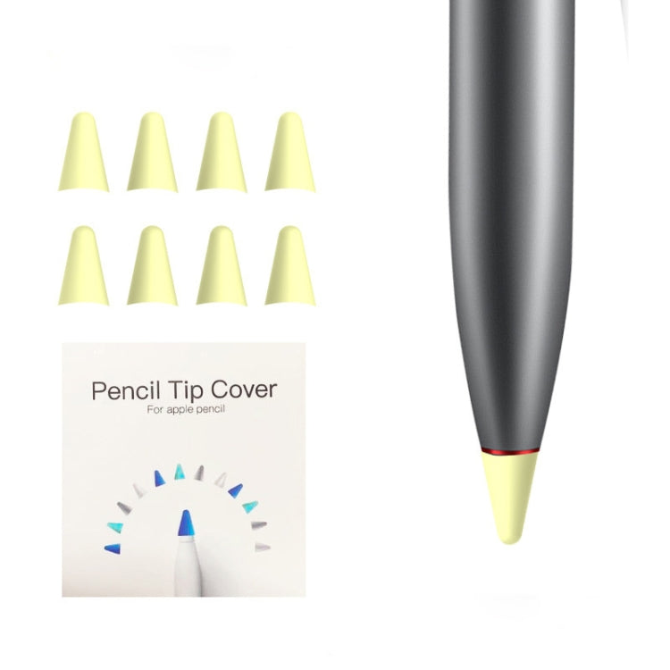 8 PCS Non-slip Mute Wear-resistant Nib Cover for M-pencil Lite (Yellow) - Pencil Accessories by buy2fix | Online Shopping UK | buy2fix