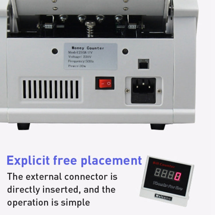 2108UV/IR 110V Portable Multi-Currency Money Counter, Specification: US Plug - Currency Counter by buy2fix | Online Shopping UK | buy2fix