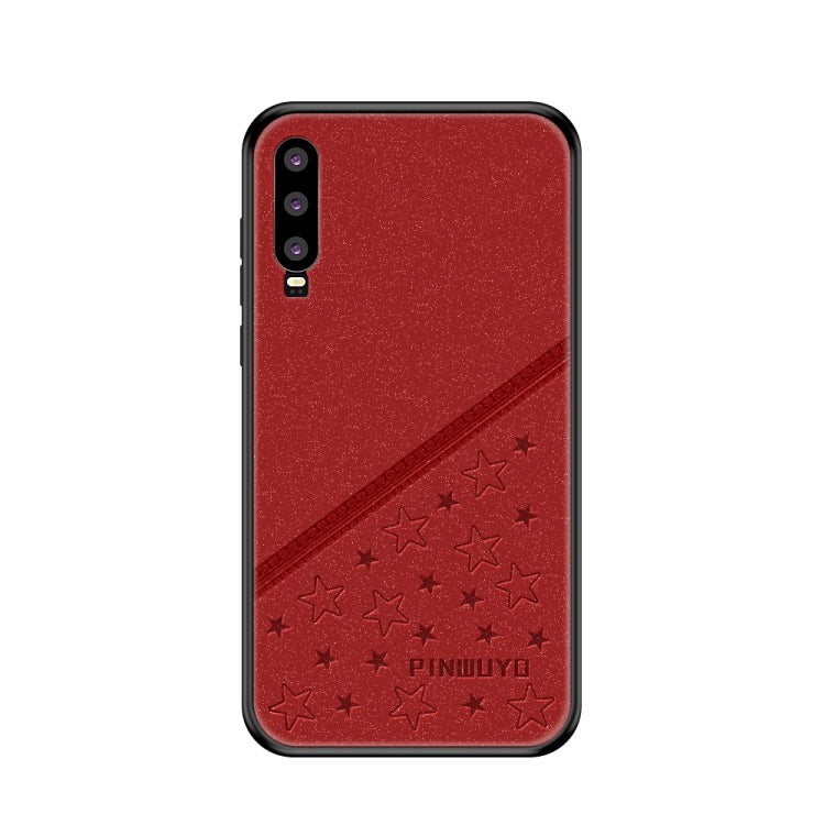 PINWUYO Full Coverage Waterproof Shockproof PC+TPU+PU Case for Huawei P30 (Red) - Huawei Cases by PINWUYO | Online Shopping UK | buy2fix