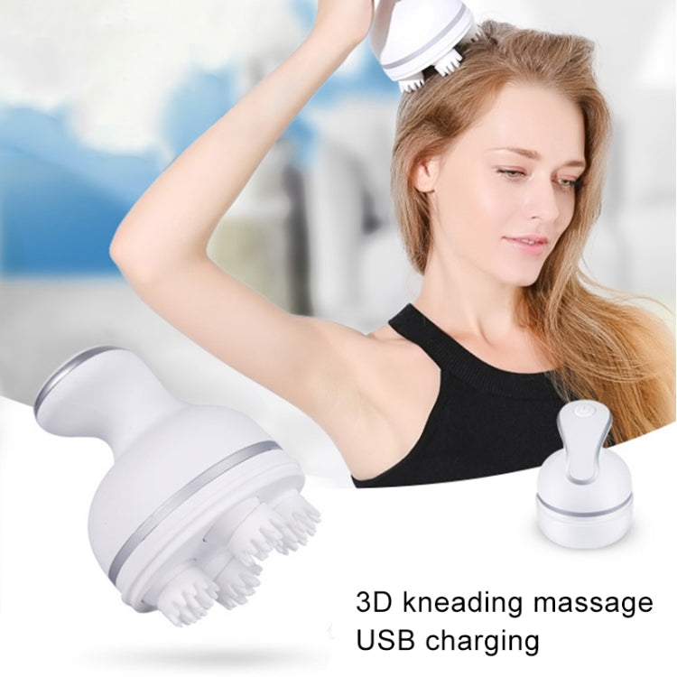 SUPER LIFE 3D Kneading Tool Electric Head and Body Massager, Pure White - Massage & Relaxation by buy2fix | Online Shopping UK | buy2fix