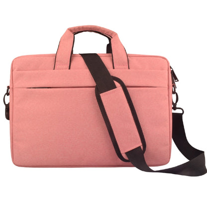 Breathable Wear-resistant Thin and Light Fashion Shoulder Handheld Zipper Laptop Bag with Shoulder Strap, For 13.3 inch and Below Macbook, Samsung, Lenovo, Sony, DELL Alienware, CHUWI, ASUS, HP(Pink) - 13.3 inch by buy2fix | Online Shopping UK | buy2fix