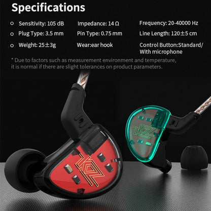 KZ AS10 Ten Unit Moving Iron In-ear HiFi Earphone without Microphone(Cyan) - In Ear Wired Earphone by KZ | Online Shopping UK | buy2fix