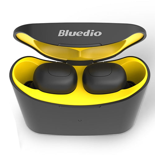 Bluedio TWS T-elf Bluetooth Version 5.0 In-Ear Bluetooth Headset with Headphone Charging Cabin(Yellow) - TWS Earphone by Bluedio | Online Shopping UK | buy2fix