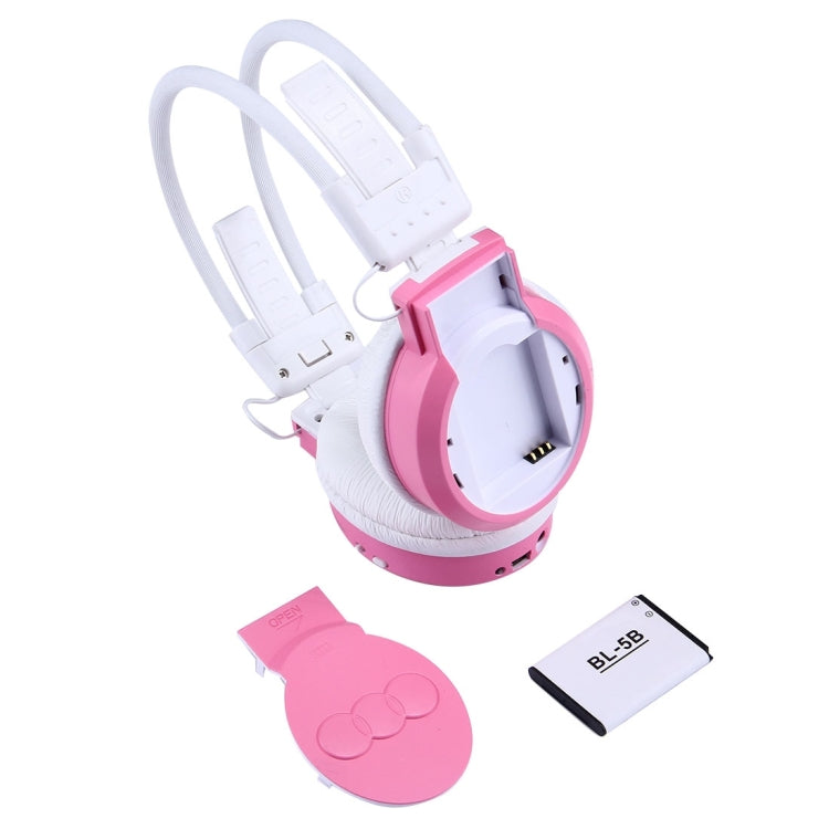 SH-S1 Folding Stereo HiFi Wireless Sports Headphone Headset with LCD Screen to Display Track Information & SD / TF Card, For Smart Phones & iPad & Laptop & Notebook & MP3 or Other Audio Devices(Pink) - Headset & Headphone by buy2fix | Online Shopping UK | buy2fix