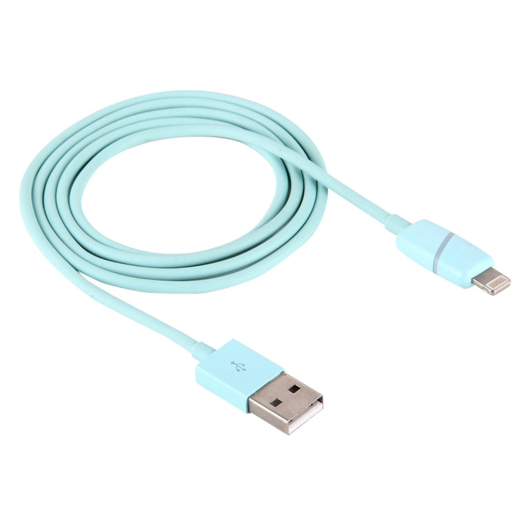 1m Circular Bobbin Gift Box Style 8 Pin to USB Data Sync Cable with Indicator for iPhone, iPad(Blue) - Normal Style Cable by buy2fix | Online Shopping UK | buy2fix