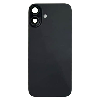 For iPhone 16 Plus Battery Back Cover with Camera Lens Cover(Black) -  by buy2fix | Online Shopping UK | buy2fix