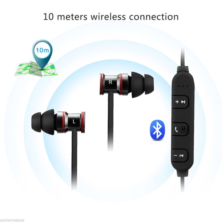 BTH-828 Magnetic In-Ear Sport Wireless Bluetooth V4.1 Stereo Waterproof Earbuds Earphone with Mic, for iPhone, Samsung, HTC, LG, Sony and other Smartphones - Bluetooth Earphone by buy2fix | Online Shopping UK | buy2fix