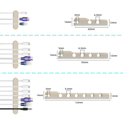 HG2715 3 PCS 5 Holes Desktop Charging Data Cable Organizer Winder - Cable Organizer by buy2fix | Online Shopping UK | buy2fix