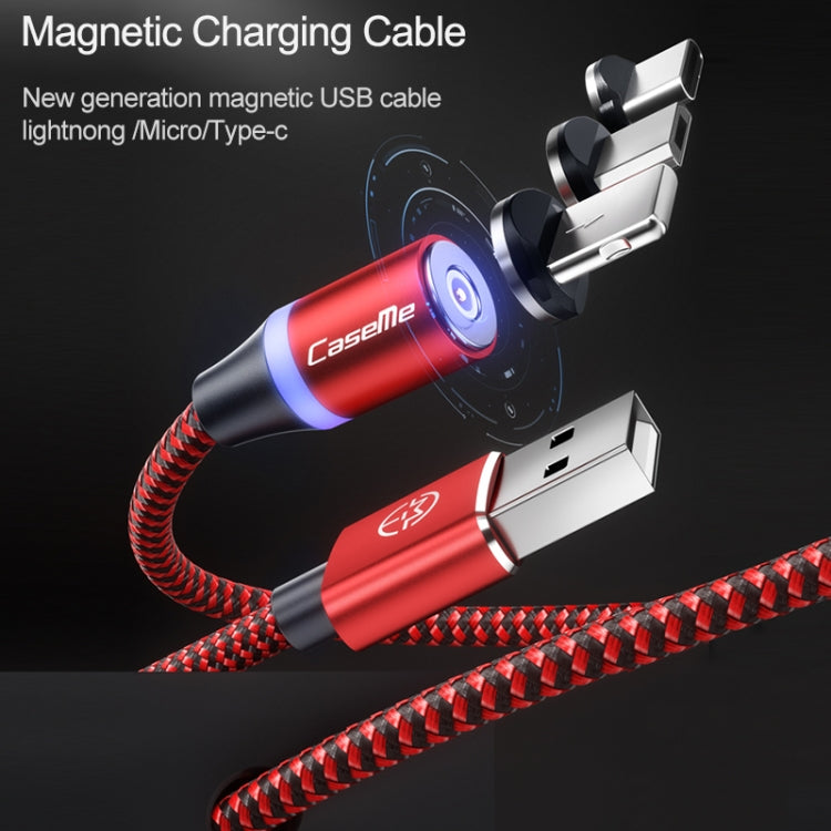 CaseMe Series 2 USB to 8 Pin Magnetic Charging Cable, Length: 1m (Red) - Charging Cable & Head by CaseMe | Online Shopping UK | buy2fix