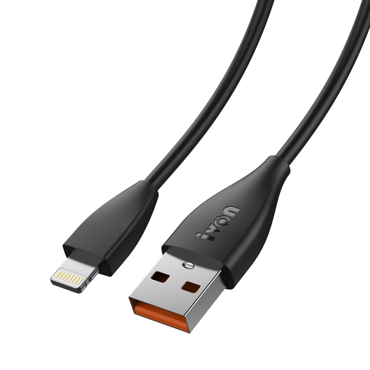 IVON CA87 USB to 8 Pin TPE Fast Charge Data Cable, Cable Length: 1m(Black) - Normal Style Cable by IVON | Online Shopping UK | buy2fix