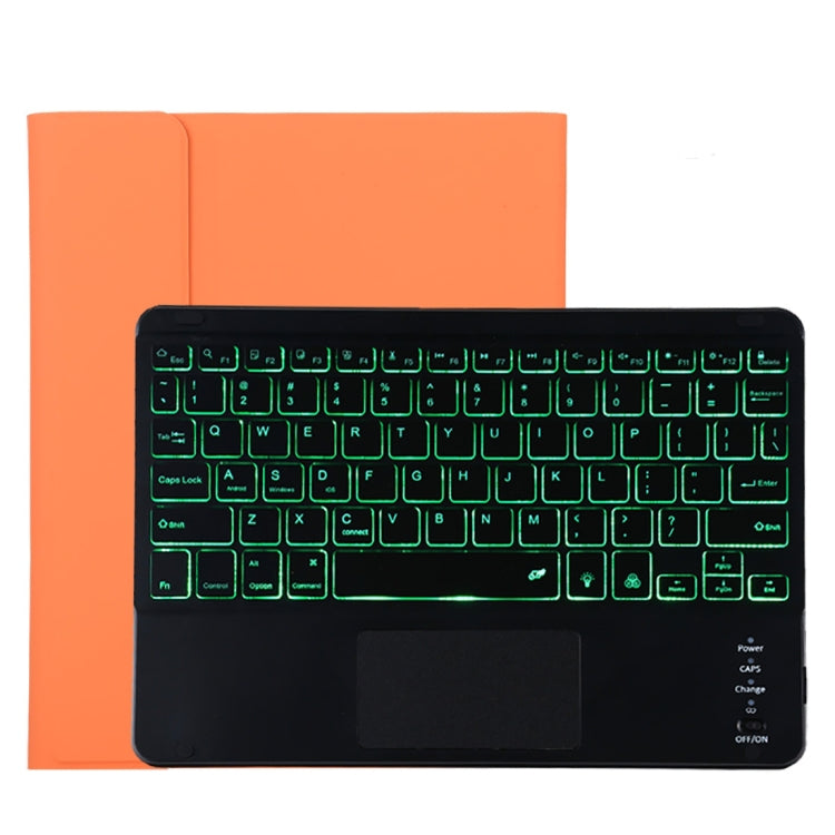 TG11BCS Detachable Bluetooth Black Keyboard Microfiber Leather Tablet Case for iPad Pro 11 inch (2020), with Backlight & Touchpad & Pen Slot & Holder (Orange) - For iPad Pro by buy2fix | Online Shopping UK | buy2fix