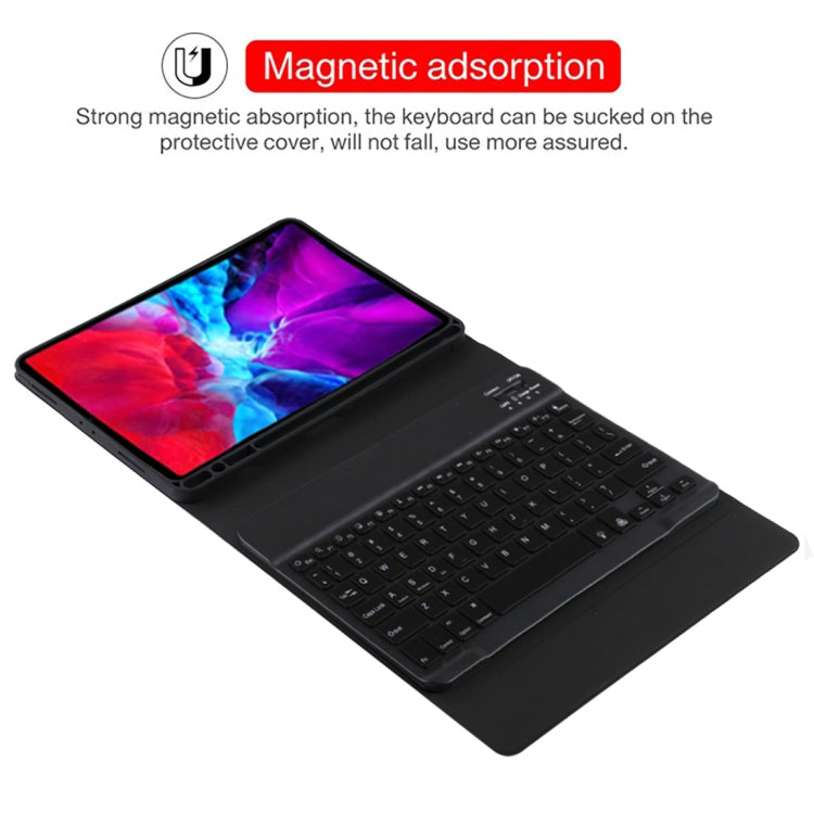 TG11BS Detachable Bluetooth Black Keyboard + Microfiber Leather Tablet Case for iPad Pro 11 inch (2020), with Backlight & Pen Slot & Holder(Black) - For iPad Pro by buy2fix | Online Shopping UK | buy2fix